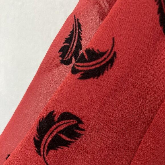 Vintage Y2K Royal Bones Babydoll Dress Small Velvet Feather Chiffon Mini Grunge - Picture 11 of 13